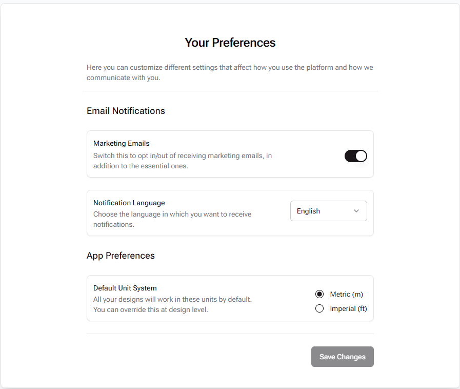 User Preferences in ARCHITEChTURES