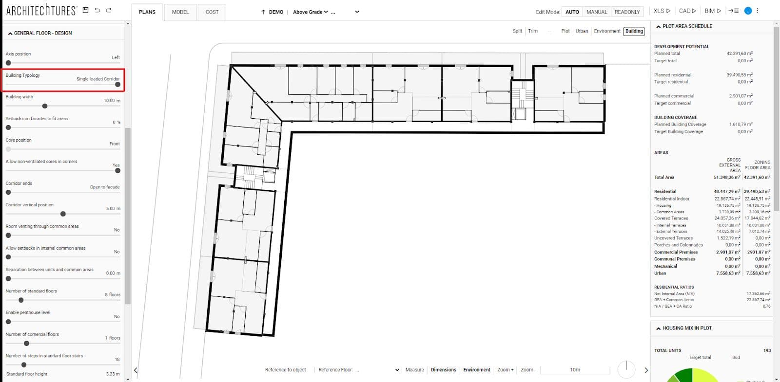 Single loaded corridor in ARCHITEChTURES