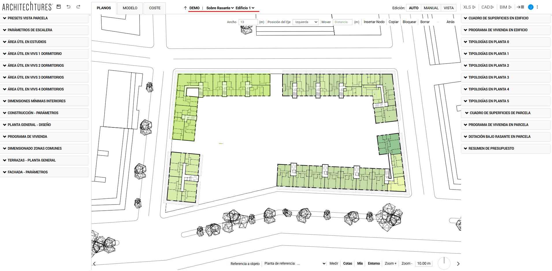 Vista a nivel edificio en ARCHITEChTURES