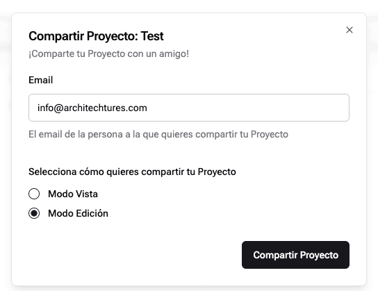 Compartir Proyecto ARCHITEChTURES