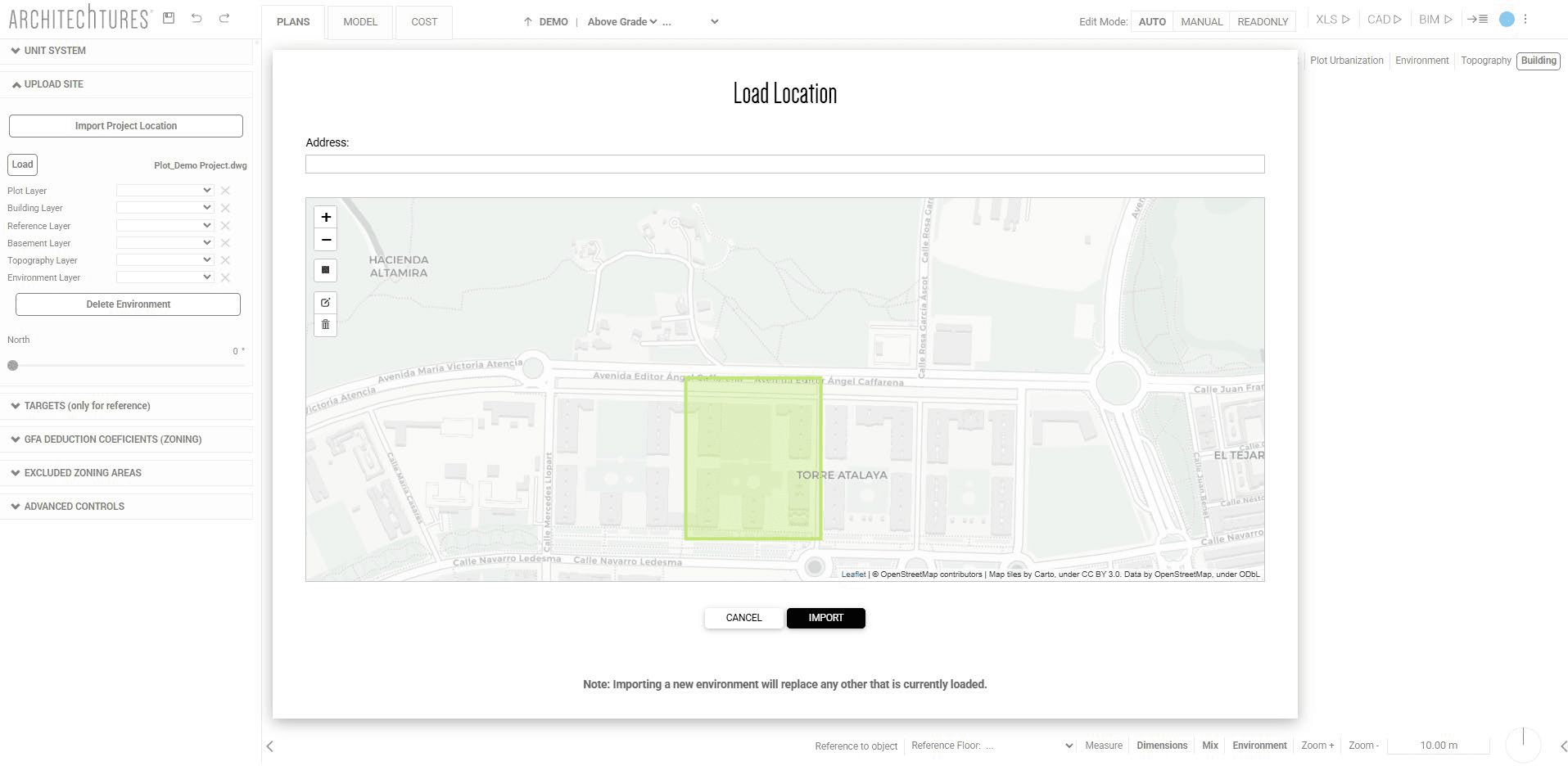 OSM area selector in ARCHITEChTURES