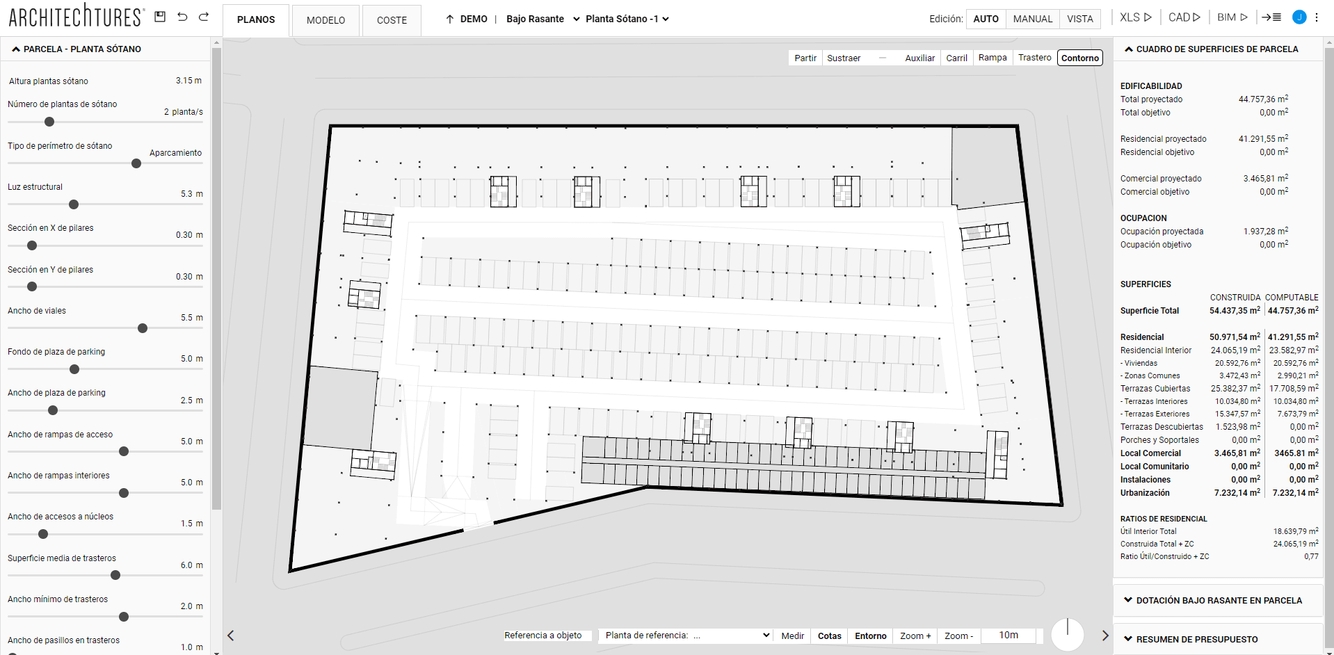 Aparcamiento bajo rasante en ARCHITEChTURES