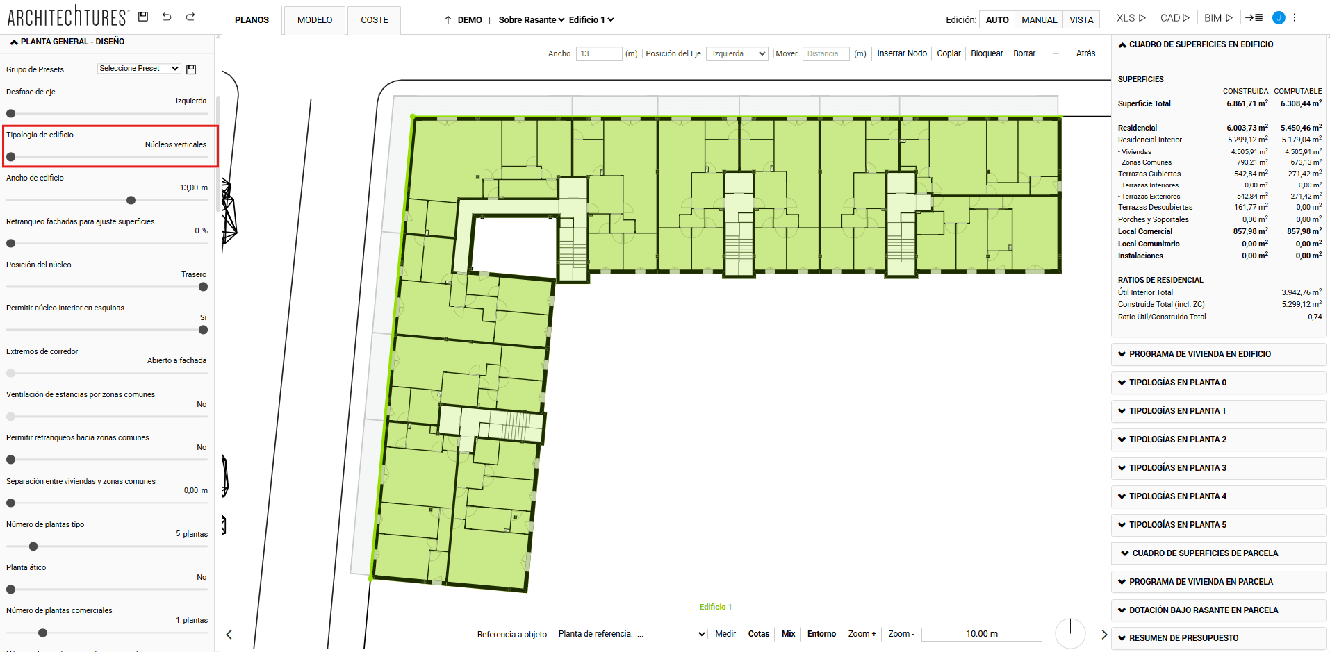 Nucleos verticales en ARCHITEChTURES
