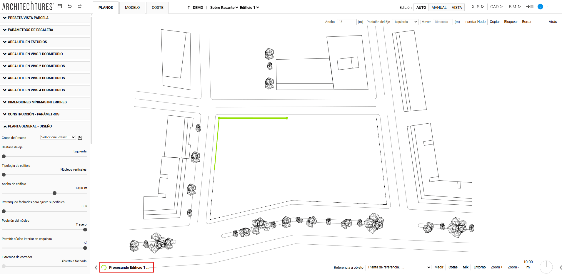 Herramienta edificio en ARCHITEChTURES