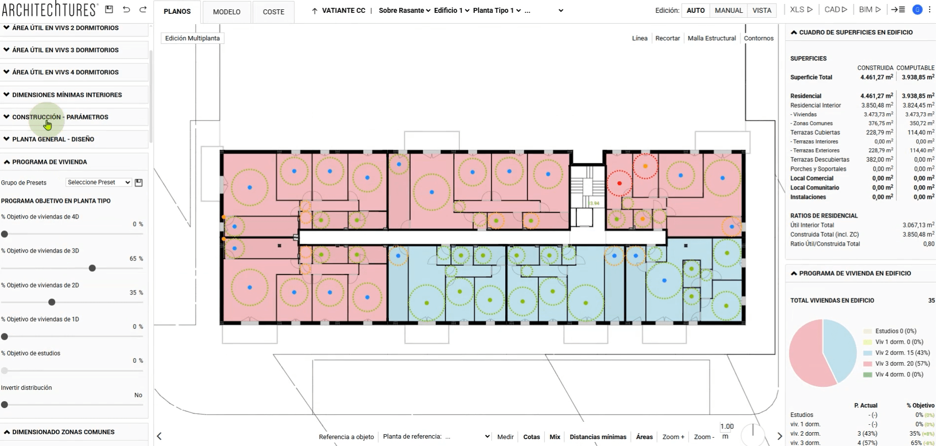 Optimización del diseño residencial y aumento de viviendas