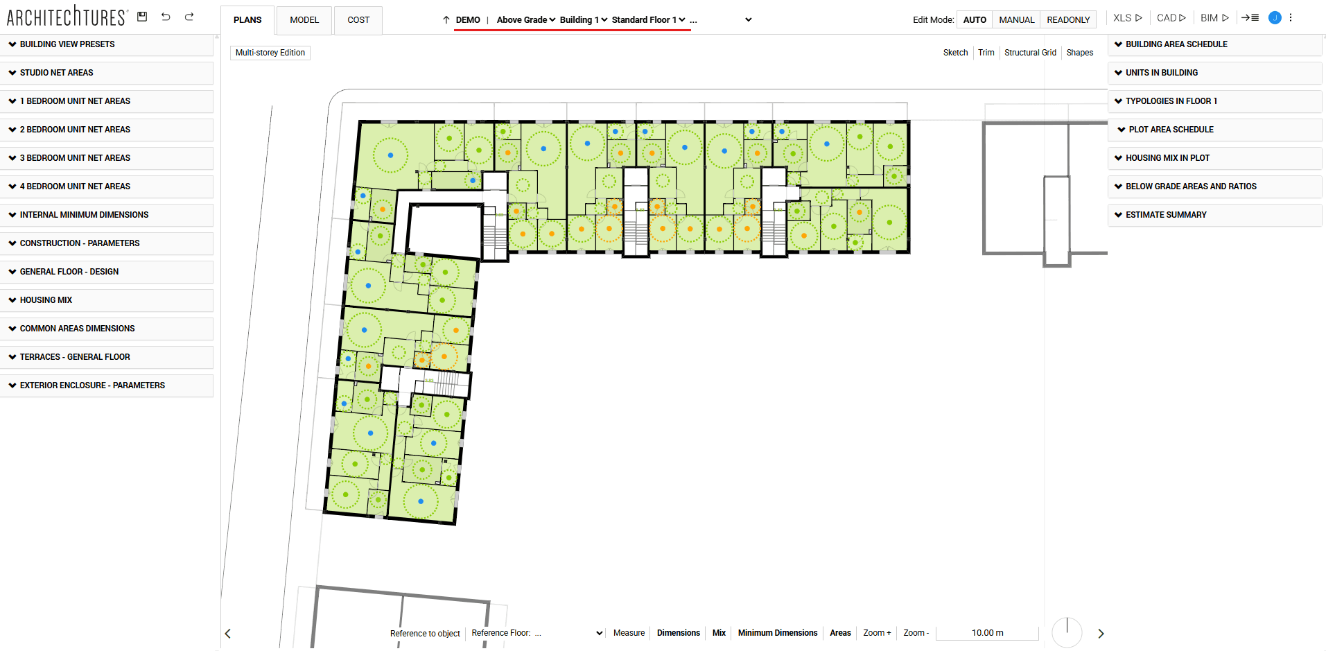 Floor level view in ARCHITEChTURES