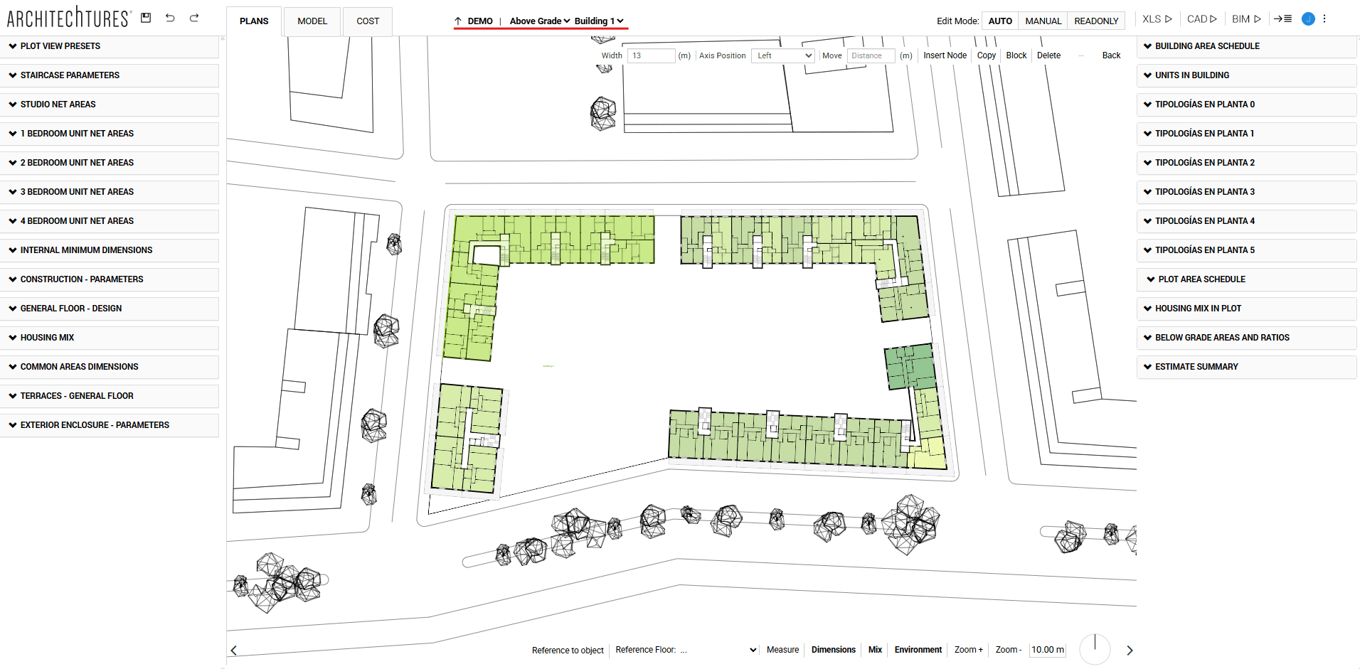 Building-level view in ARCHITEChTURES