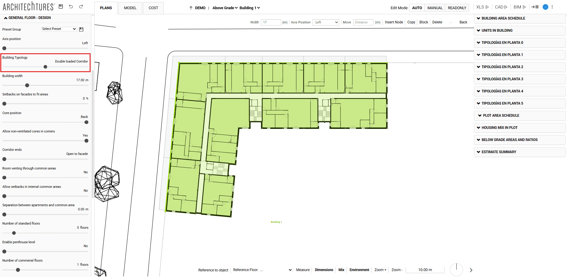 Double loaded corridor in ARCHITEChTURES