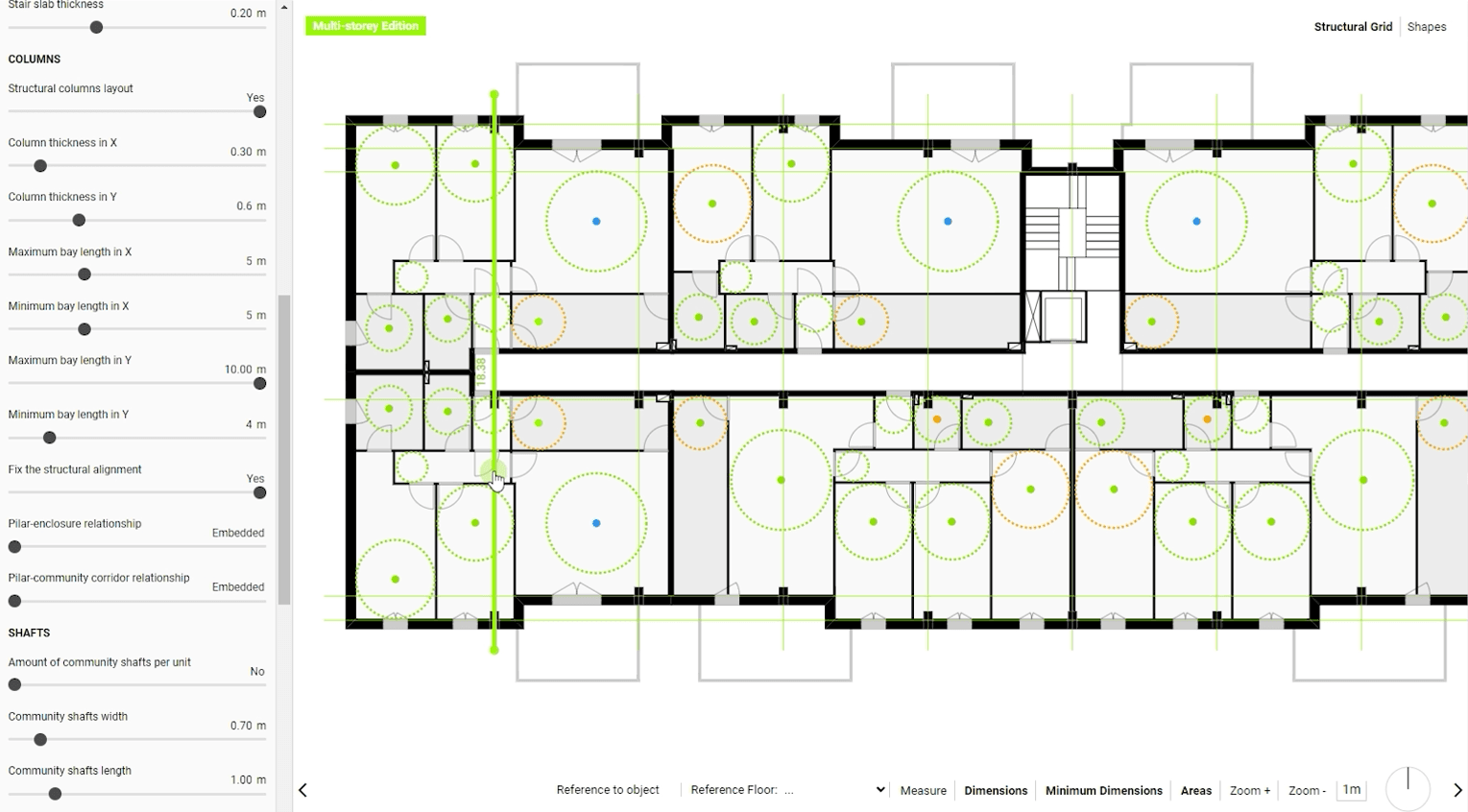 Functionality of the structural grid