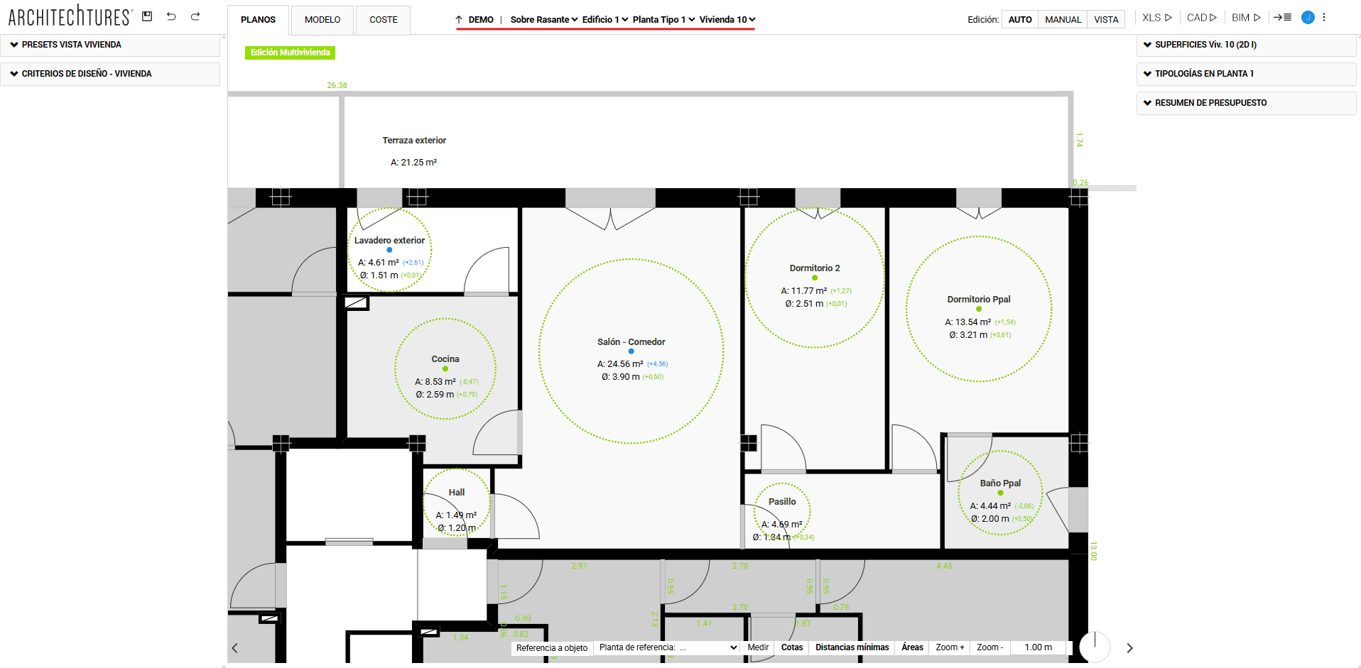 Vista a nivel vivienda en ARCHITEChTURES