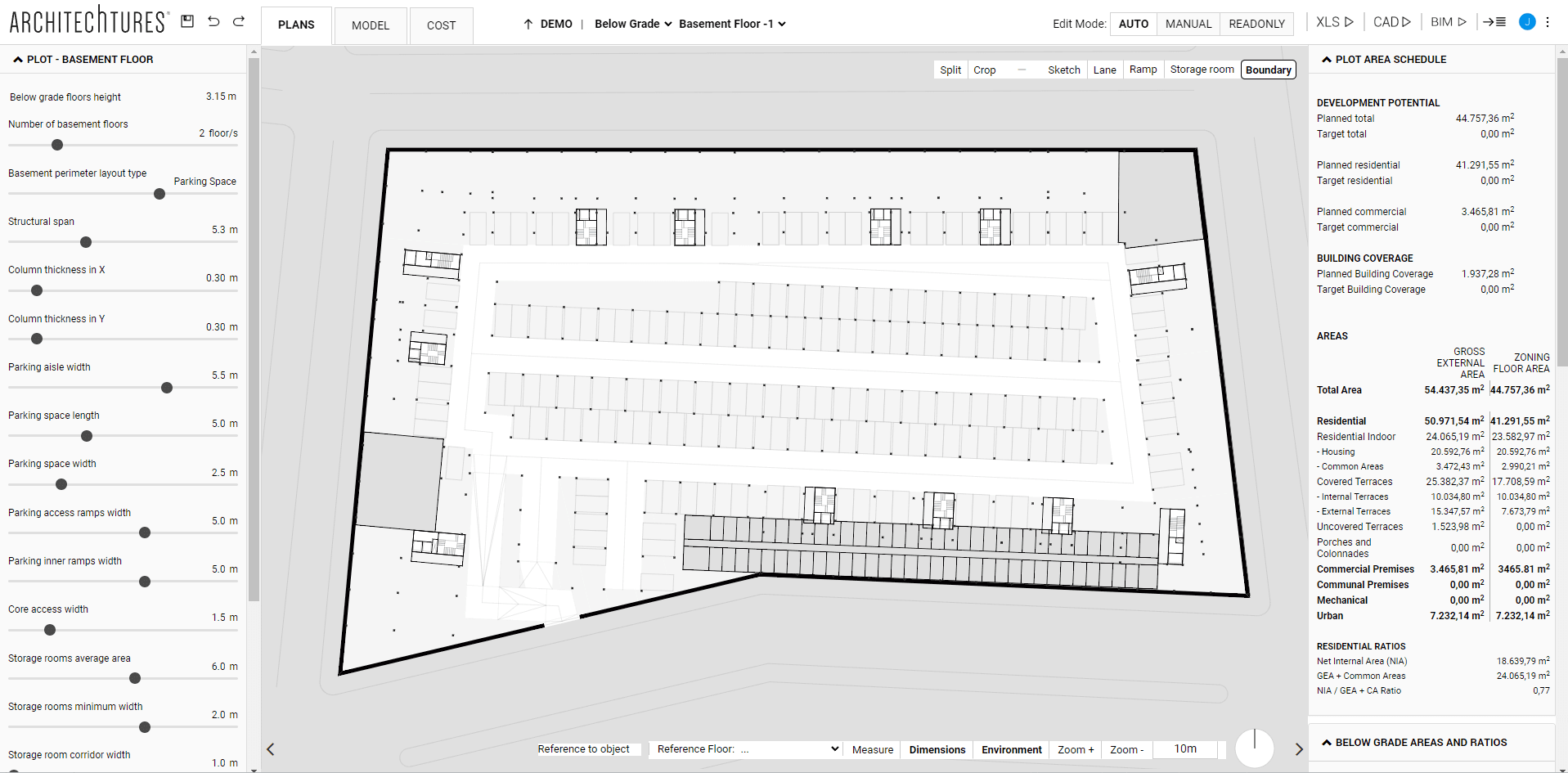 Below-grade parking in ARCHITEChTURES