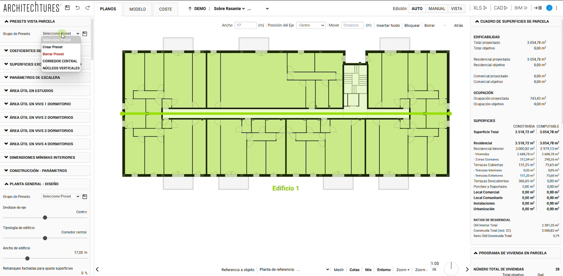 crear presets en ARCHITEChTURES