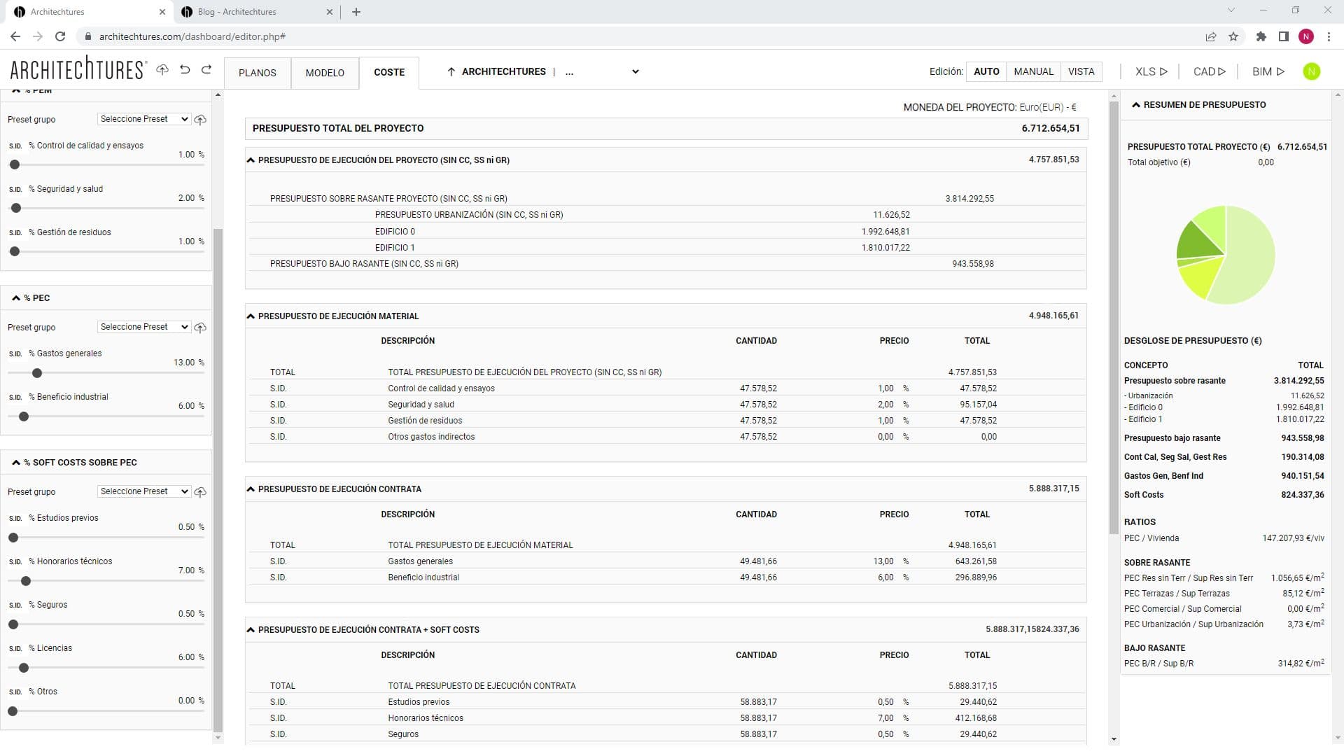 Coste – Presupuestos y Mediciones Automáticos