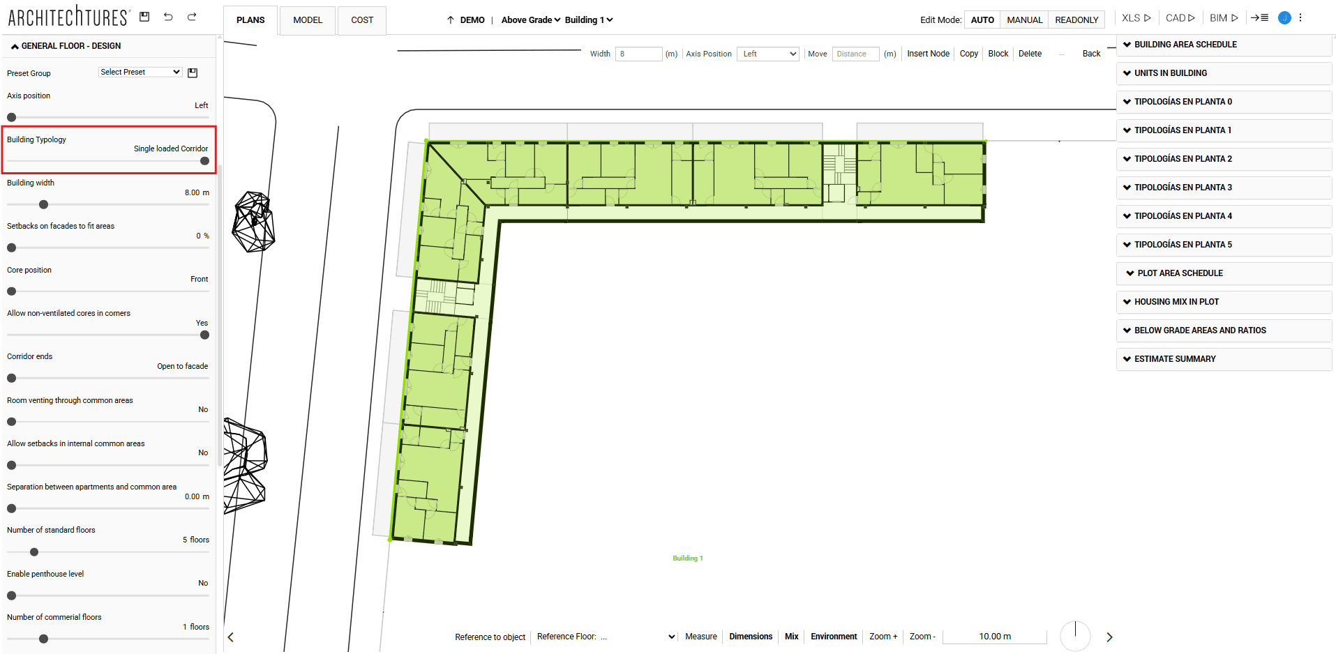 Single loaded corridor in ARCHITEChTURES