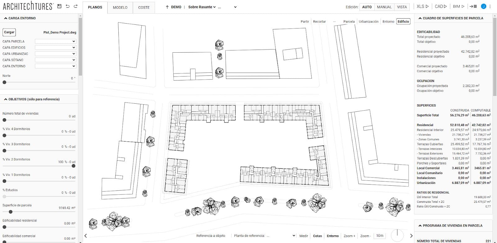Visión general de la interfaz de usuario en ARCHITEChTURES