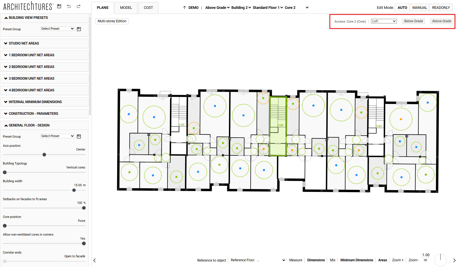 Core Actions Pop-up in ARCHITEChTURES