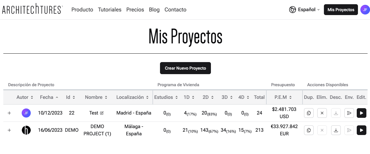 Mis Proyectos en ARCHITEChTURES