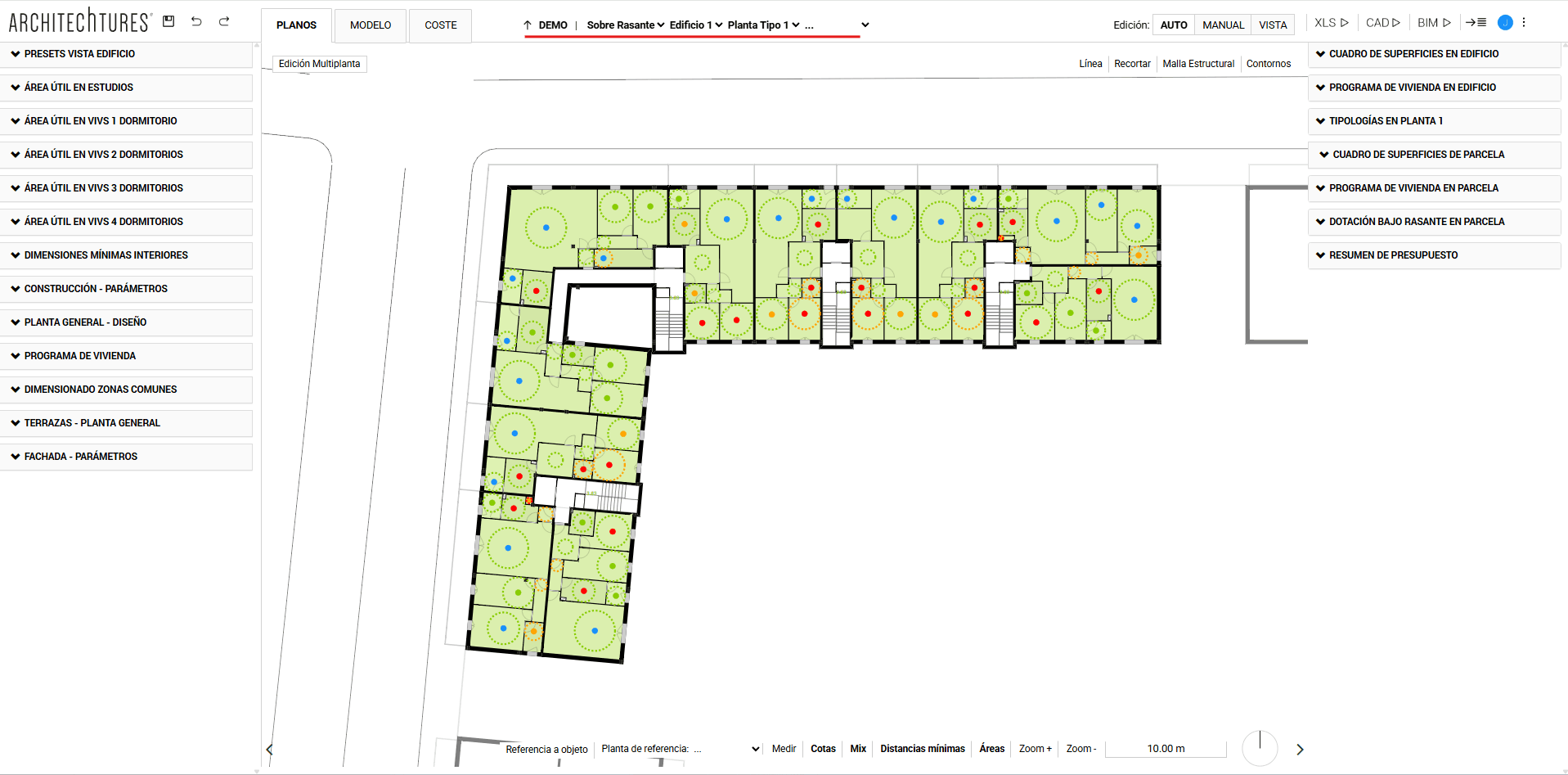 Vista a nivel planta en ARCHITEChTURES